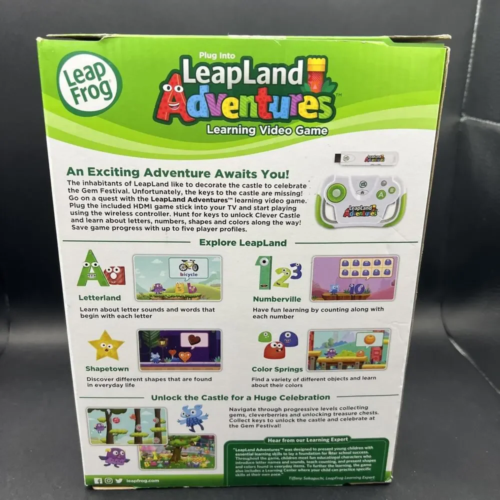 New LeapFrog LeapLand Adventures Learning Interactive TV Based Video Game HDMI